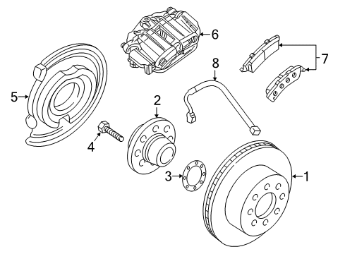 GM 84492613 Caliper Assembly, Rear Brk (W/O Brk Pads & Brkt