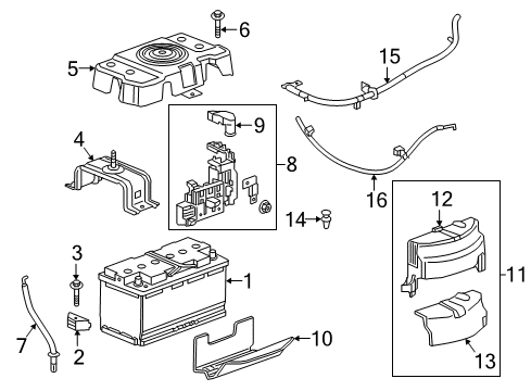 GM 84382383 Cable Assembly, Strtr Sol