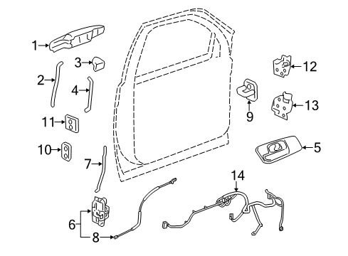 GM 25842335 Spacer, Front Side Door Lock Striker