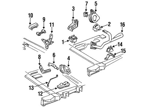 GM 10185132 Bracket, Engine Rear Mount Engine Side