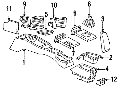 GM 22582327 COMPARTMENT, Floor Console