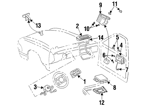 GM 16203096 Sensor Assembly, Inflator Restraint Front End Sheet Metal