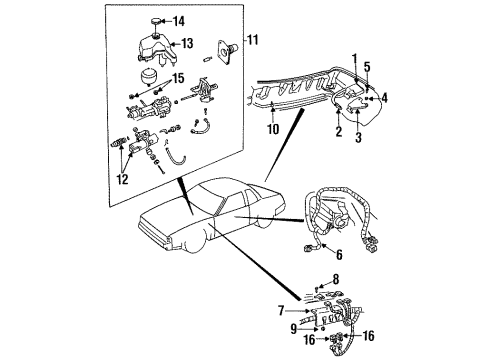 GM 1646522 RESERVOIR, Brake Master Cylinder Reservoir