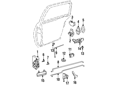 GM 22544721 Rod, Rear Side Door Outside Handle