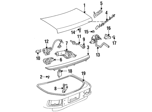 GM 22578264 Hinge Assembly, Rear Compartment Lid