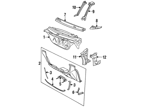 GM 21080886 Extension, Instrument Panel Lower Trim Panel