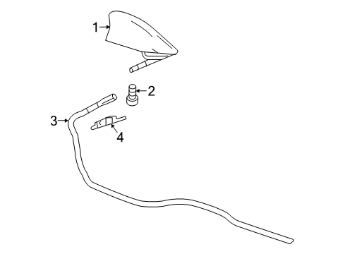 GM 84989804 Antenna Assembly, High Freq Eccn=5A991