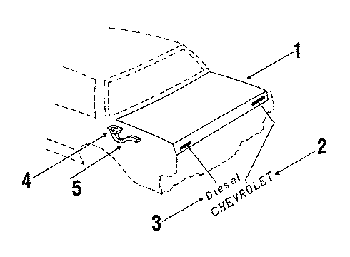 GM 20481576 Plate Assembly, Lift Gate Name "Chevrolet" *Red