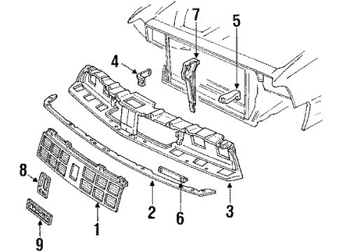 GM 25529864 Plate, Radiator Grille Name