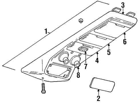 GM 10382915 Retainer Assembly, Roof Console (Push In)