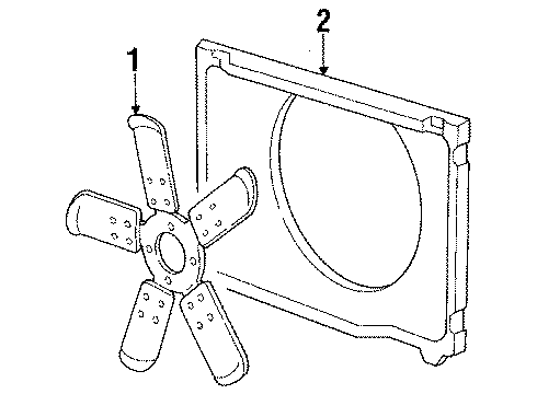 GM 15547034 Motor Pkg, Electric Cooling Fan