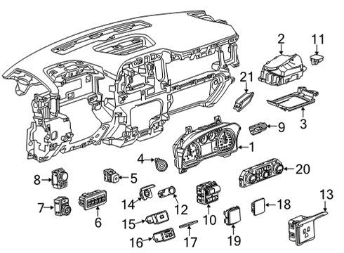 GM 85579619 CLUSTER ASM-INST