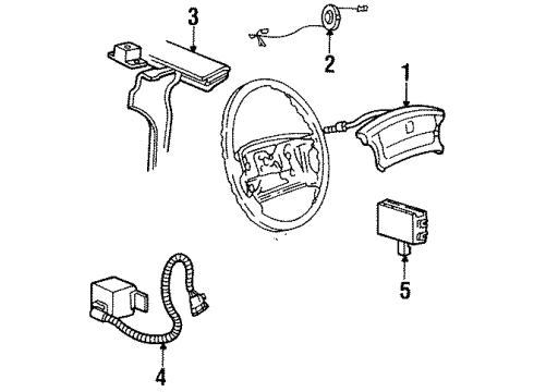 GM 16221301 Module Asm,Inflator Restraint Diagnostic Energy Reserve (W/ Sensor)