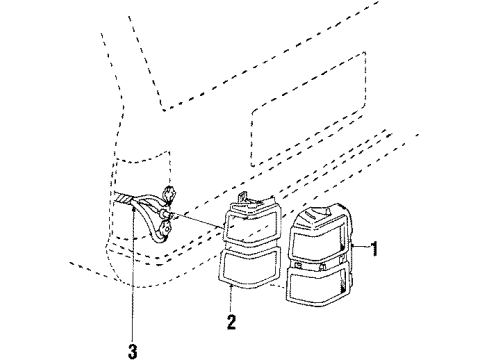 GM 16503960 Housing,Rear Combination & Side Marker Lamp