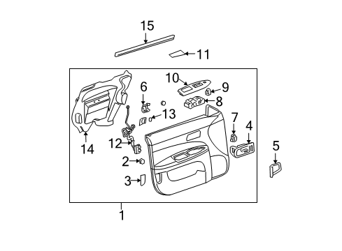 GM 25828890 Switch Assembly, Front Side Door Window *Ebony