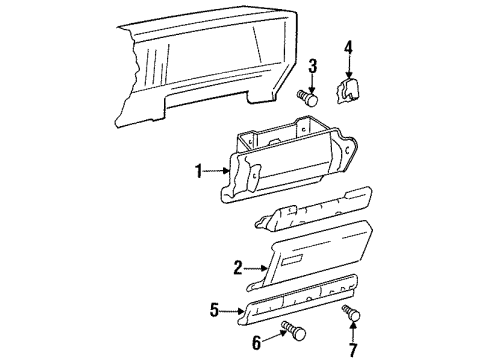 GM 25622278 Striker, Instrument Panel Compartment Door Lock