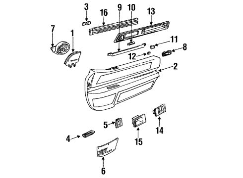 GM 88999231 Speaker Pkg,Radio Front