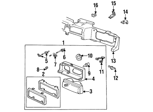 GM 16511143 Adjustment Amplitude Modulation, Headlamp Horz