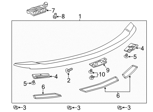 GM 22785872 Spacer Kit,Rear End Spoiler Support