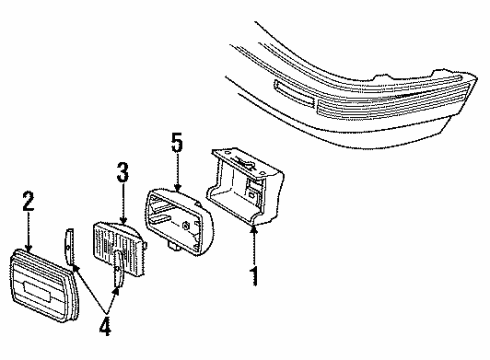 GM 22534358 Bracket Assembly, Front Fog Lamp