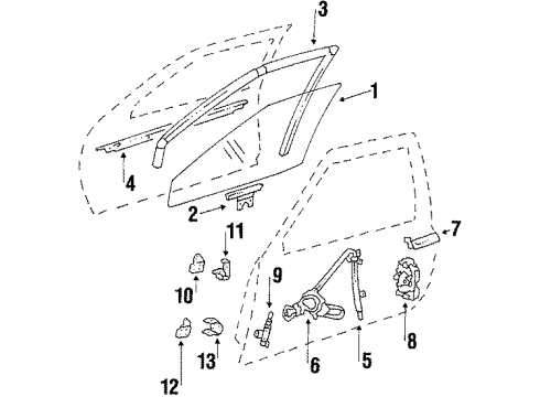 GM 20373117 Channel,Front Side Door Glass Running