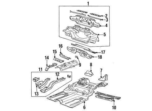 GM 12537192 Rail Kit, Rear Compartment Rear Panel Longitudinal (Rh)