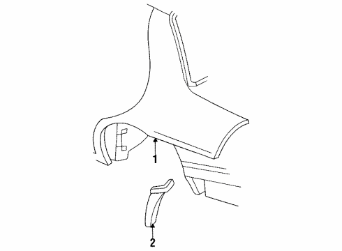 GM 88891532 Molding Kit,Quarter Panel Center Front