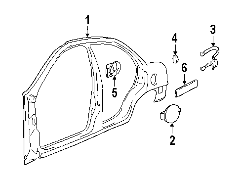 GM 30013514 Housing,Fuel Tank Filler Door Hinge