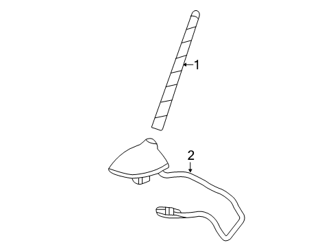 GM 84886542 Antenna Assembly, High Freq Eccn=5A991