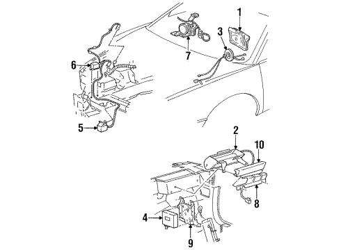 GM 16198199 Sensor Assembly, Inflator Restraint Front End Sheet Metal