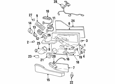 GM 22137716 Front Side Door Lock Actuator Assembly