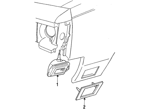 GM 554981 Bezel, Cornering Lamp Lh