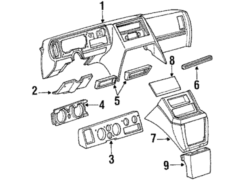 GM 15979142 PLATE, Instrument Panel