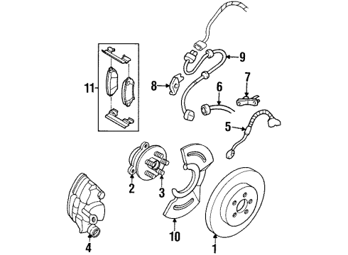 GM 3530614 Bracket, Wheel Speed Sensor Wire *Black