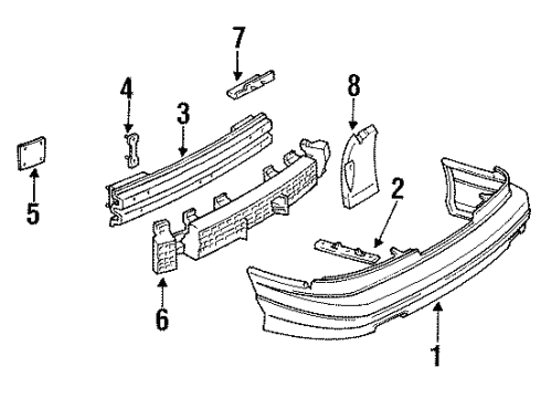 GM 10133626 Bracket, Rear Bumper Fascia