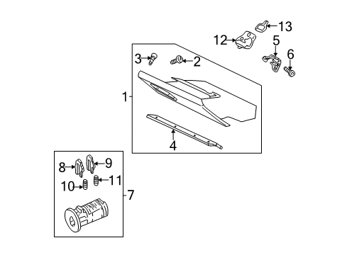 GM 25706599 Handle Assembly, Instrument Panel Compartment Door Latch Release *Ebony