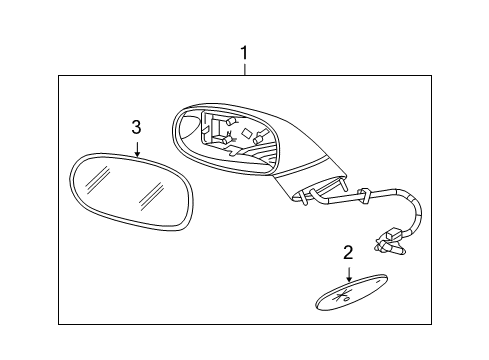 GM 20827666 Actuator Assembly, Outside Rear View Mirror