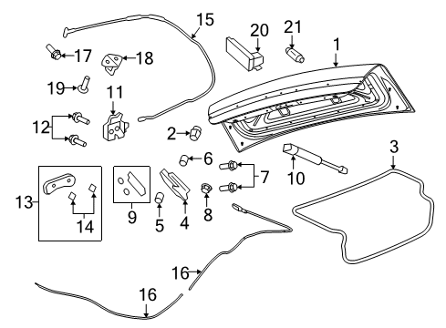 GM 92294861 Cylinder Kit, Rear Compartment Lid Lock (Uncoded)