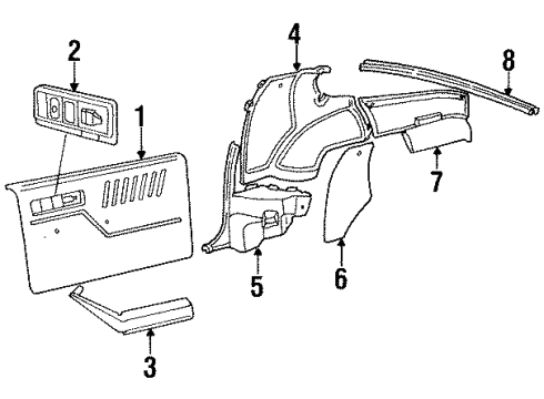 GM 10077858 Armrest Assembly, Front Door Rh *Black