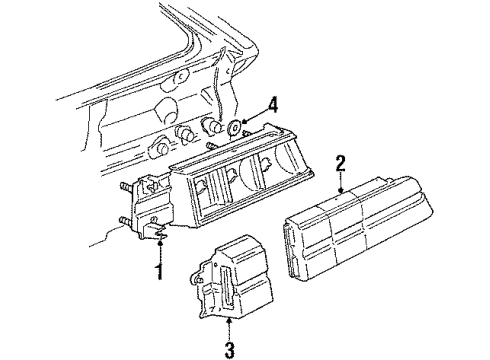 GM 16503126 Housing, Rear Combination Lamp