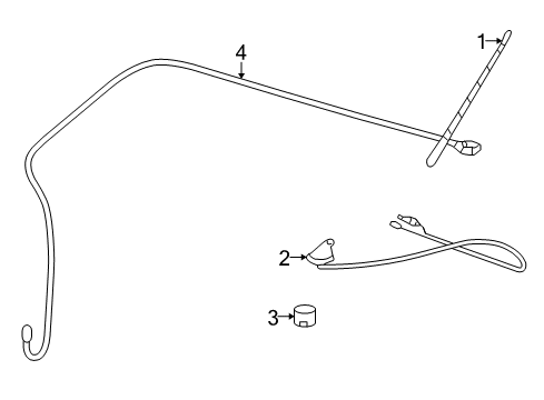 GM 19184464 Cable,Radio Antenna