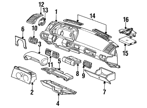 GM 22579093 INSULATOR, Instrument Panel