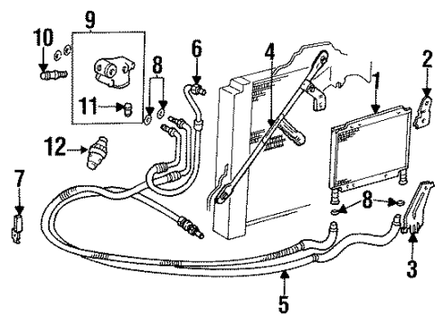 GM 3534608 Brace, Front End Sheet Metal Diagram