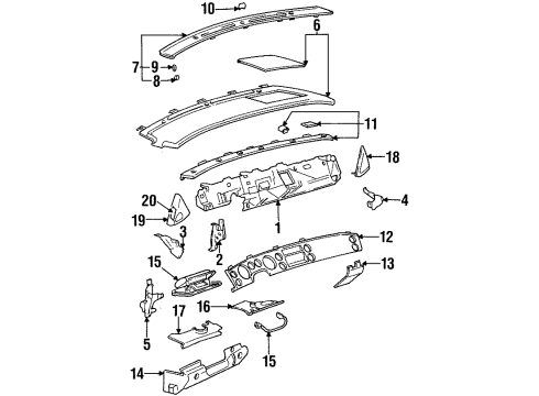 GM 25619235 Panel Assembly, Instrument Panel Upper Trim