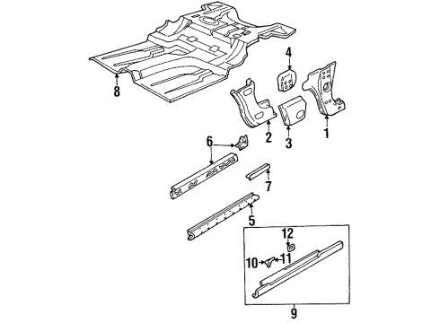 GM 25552628 Reinforcement, Front Side Door Upper Body Side Hinge