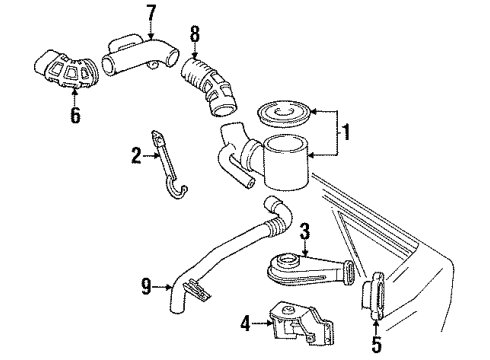 GM 10101389 DUCT, Air Cleaner and Silencer