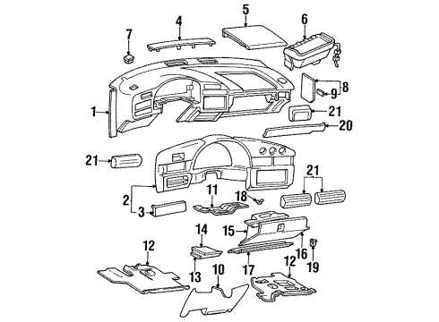 GM 10274486 Housing Assembly, Instrument Panel Outer Air Outlet Deflector *Graphite