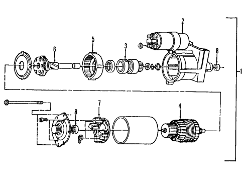 GM 10472902 Shaft,Starter Drive (W/Gear)