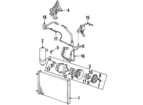 GM 89019240 Air Conditioner Compressor Assembly