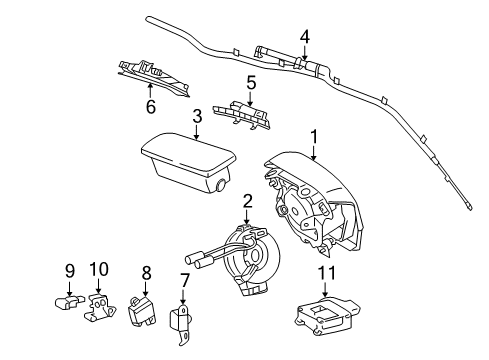 GM 19184921 Module,Inflator Restraint Sensor & Diagram